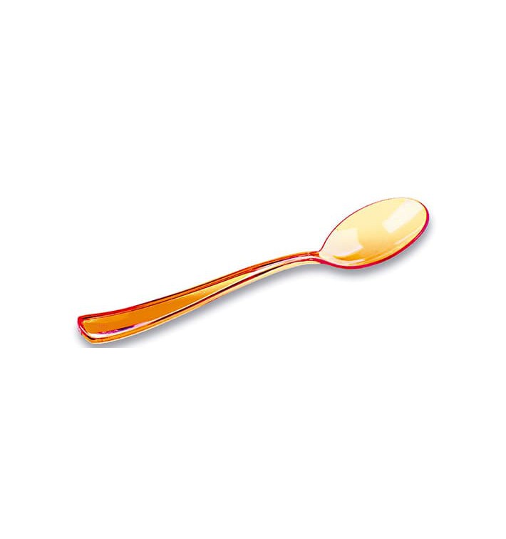 Plastic Spoon Premium Orange 16cm (10 Units) 