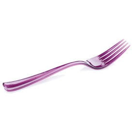 Plastic Fork Premium Eggplant 19cm (10 Units) 