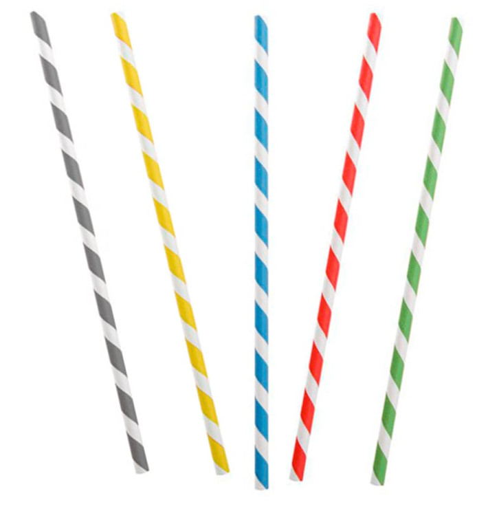 Paper Straw Flexible Pack Ø0,6cm 23cm (250 Units) Paper Straw Flexible Pack Ø0,6cm 23cm (250 Units)