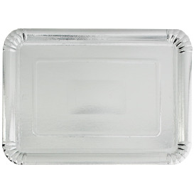 Paper Tray Rectangular shape Silver 18x24cm (100 Units) 