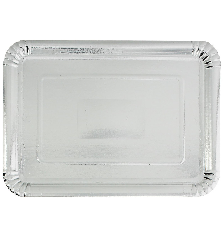 Paper Tray Rectangular shape Silver 18x24cm (100 Units)