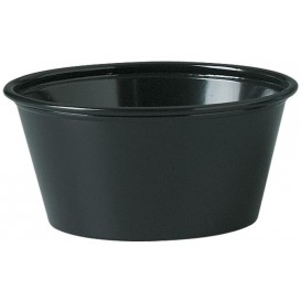 Plastic Souffle Cup PS Black 100ml Ø7,3cm (250 Units) 
