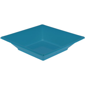 Plastic Plate Deep Square shape Turquoise 17 cm (300 Units)