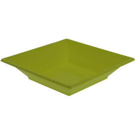 Plastic Plate Deep Square shape Pistachio Green 17 cm (750 Units)