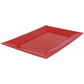 Plastic Tray Red 33x22,5cm (25 Units) 
