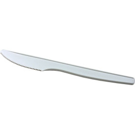 Cornstarch Knife PLA Biodegradable White 16cm (1000 Units)