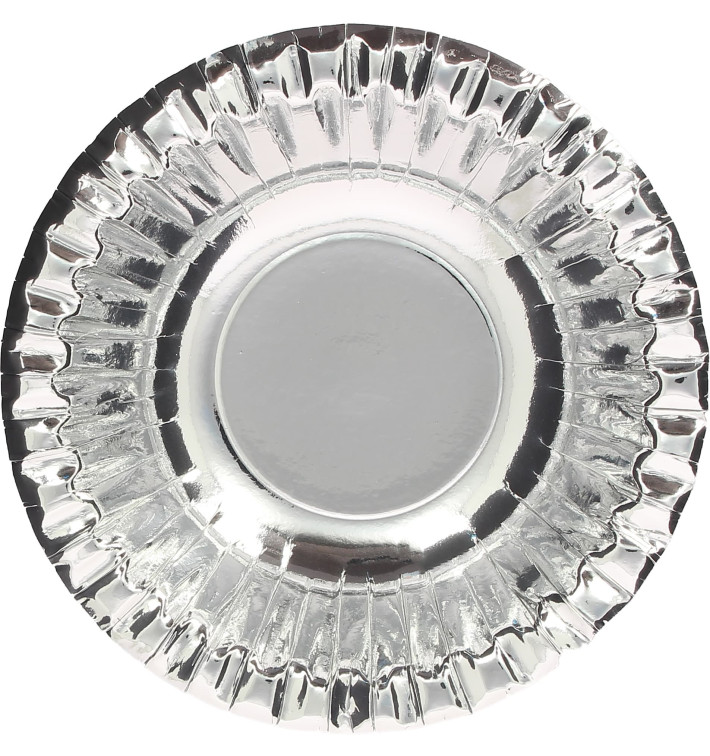 Paper Bowl "Party" Silver Ø16cm (6 Units) Paper Bowl "Party" Silver Ø16cm (6 Units)