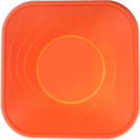 Plastic Bowl PP Square shape "X-Table" Orange 18x18cm (120 Units)