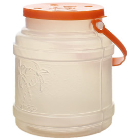 Plastic Milk Container with Handle and Lid 500 ml (100 Units)