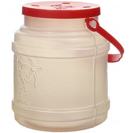 Plastic Milk Container with Handle and Lid 500 ml (100 Units)