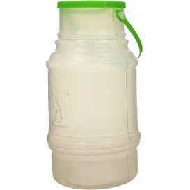 Plastic Milk Container with Handle and Lid 1000 ml (10 Units)