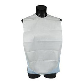Disposable Adult Bib with Pocket White Economy 36x65cm (125 Units)  