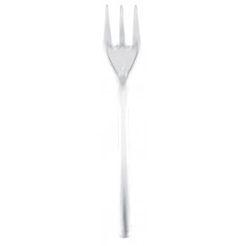 Plastic Tasting Mini Fork Clear 10cm (50 Units) 