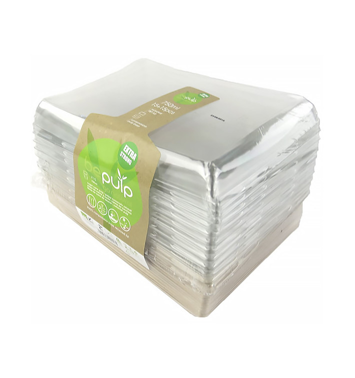 Sugarcane Tray with Lid 750ml 22x16x6cm (90 Units) Sugarcane Tray with Lid 750ml 22x16x6cm (90 Units)