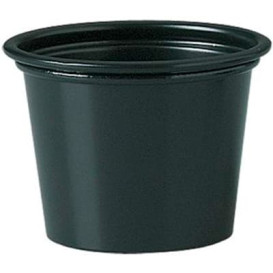 Plastic Souffle Cup PP Black 30ml Ø4,8cm (2500 Units) 