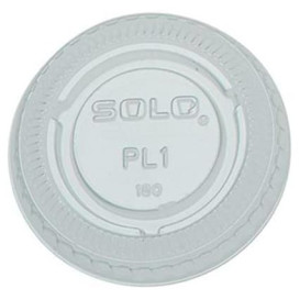 Plastic Lid PET Crystal Closed Flat Ø4,8cm (100 Units)