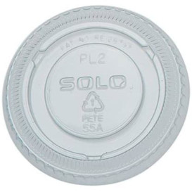 Plastic Lid PET Crystal Closed Flat Ø6,6cm (2500 Units)