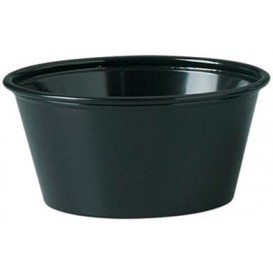 Plastic Souffle Cup PP Black 100ml Ø7,3cm (125 Units) 
