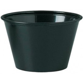 Plastic Souffle Cup PP Black 120ml Ø7,3cm (125 Units) 