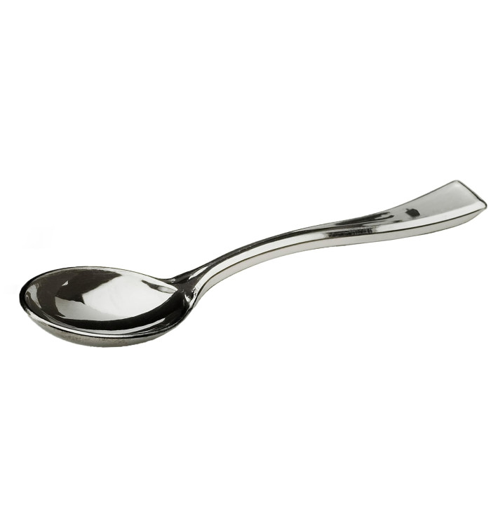 Plastic Teaspoon PS Metallized 13 cm (1000 Units) Plastic Teaspoon PS Metallized 13 cm (1000 Units)