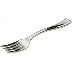 Plastic Mini Fork Metallized 10cm (100 Units) 