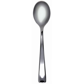 Plastic Spoon Metallized 17,5cm (50 Units) 