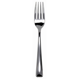 Plastic Fork Metallized 19cm (10 Units) 