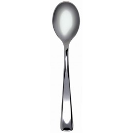 Plastic Spoon Metallized 17,5cm (10 Units)