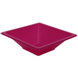 Plastic Bowl PS Square shape Fuchsia 12x12cm (25 Units) 