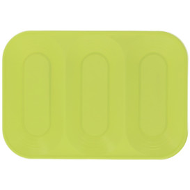 Plastic Tray Microwavable "X-Table" 3C Lime Green 33x23cm (30 Units)