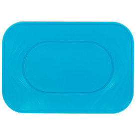 Plastic Tray Microwavable "X-Table" Turquoise 33x23cm (2 Units) 