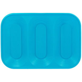 Plastic Tray Microwavable "X-Table" 3C Turquoise 33x23cm (2 Units) 