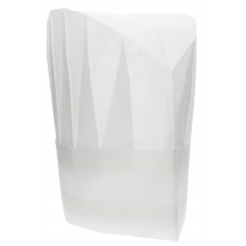 Disposable Chef Hat Pinstripe "TST" White (100 Units)