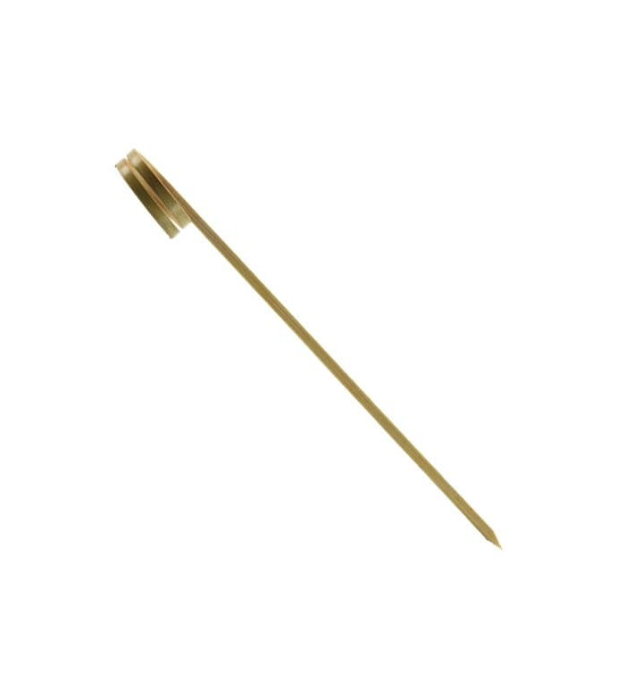 Bamboo Food Pick with Ripple Handle Design 18cm (10 Units) Bamboo Food Pick with Ripple Handle Design 18cm (10 Units)