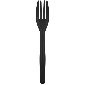 Plastic Fork PS "Easy" Black 18cm (20 Units) 