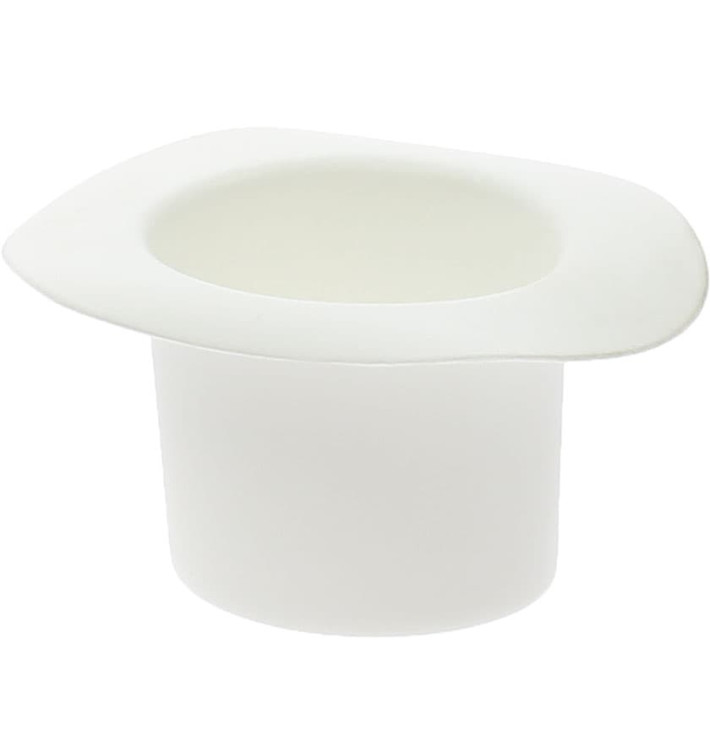 Plastic Tasting Bowl Hat Design PP "Hot Form" White 60ml (24 Units) Plastic Tasting Bowl Hat Design PP "Hot Form" White 60ml (24 Units)