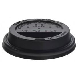 Lid for Cup Hole 6 and 8 Oz Black Ø7,9cm (1000 Units)