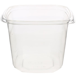 Plastic Deli Container PET Tamper-Evident 750ml 12x12x9cm (50 Units) 