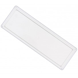 Plastic Tray PS Rectangular shape Clear 4,6x13cm (500 Units)