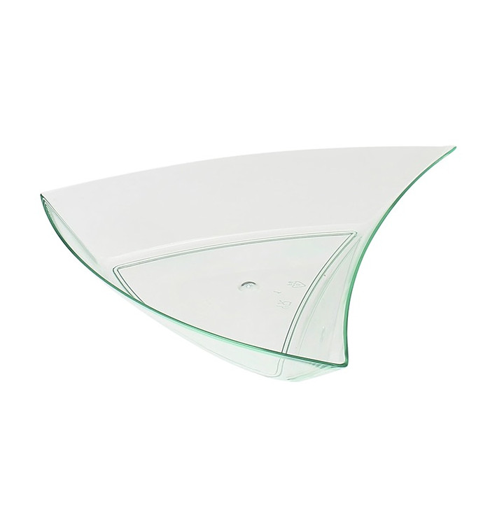 Tasting Sauce Bowl PS Triangle Shape Water Green 12,5x12x2cm (12 Uts) Tasting Sauce Bowl PS Triangle Shape Water Green 12,5x12x2cm (12 Uts)
