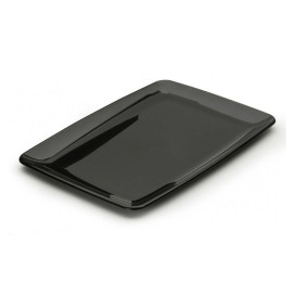 Plastic Tray Rectangular Shape Hard Black 20x28 cm (20 Units) 