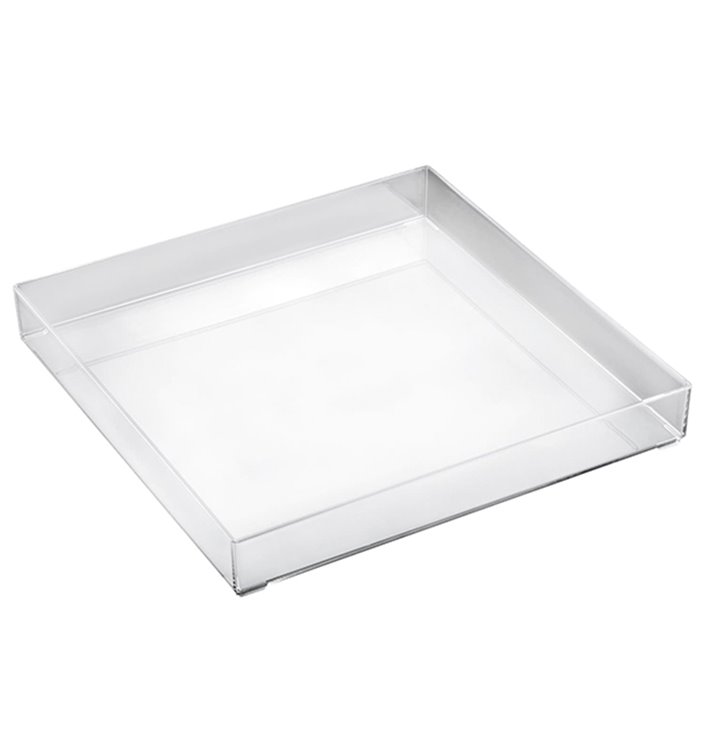 Plastic Tray Clear 30x30cm (9 Units)