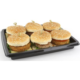 Plastic Tray Rectangular Shape Black 31,6x25,6x4cm (50 Uds)