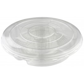 Plastic Bowl PET with Lid 5C Ø35x7cm (50 Units) 