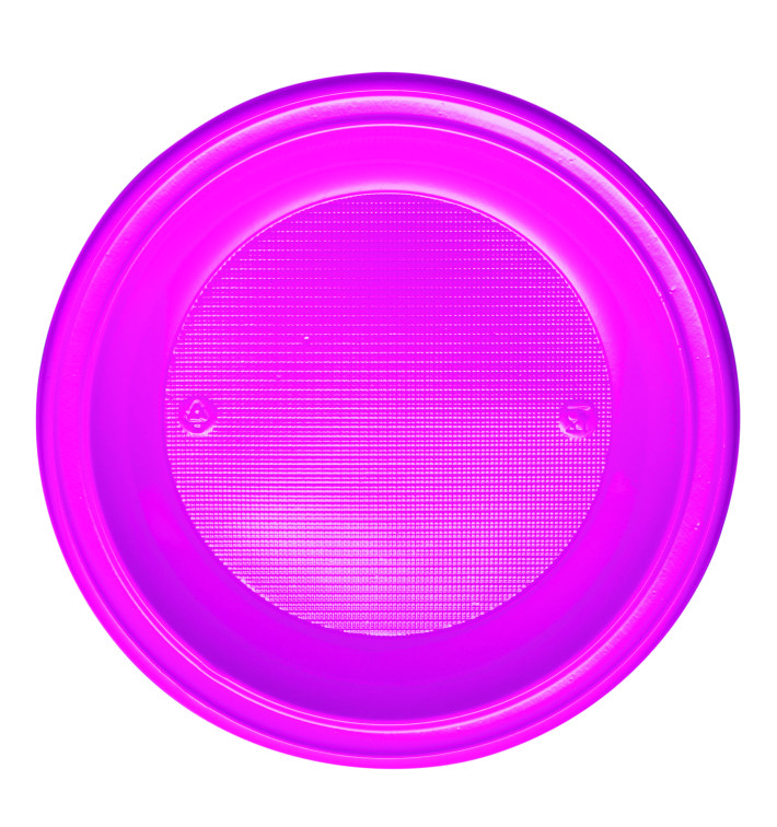 Plastic Plate PS Deep Fuchsia Ø22 cm (600 Units)