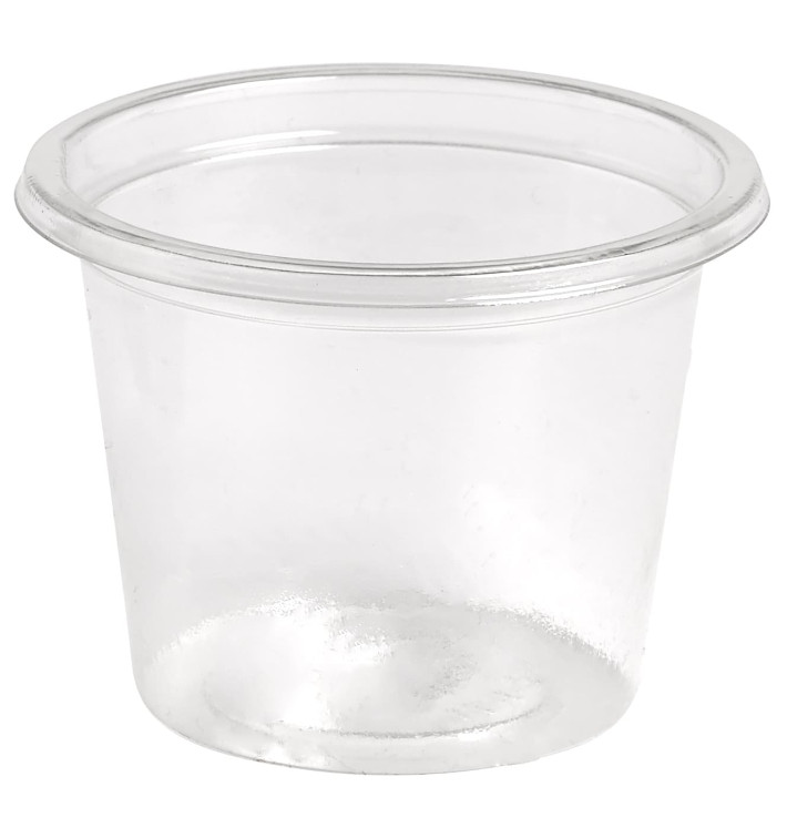 Plastic Souffle Cup rPET Crystal Clear 30ml Ø4,5cm (4000 Units) Plastic Souffle Cup rPET Crystal Clear 30ml Ø4,5cm (4000 Units)
