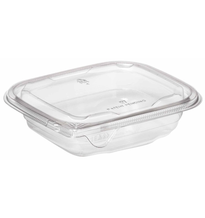 Plastic Deli Container PET Tamper-Evident 375ml 14x12x4cm (504 Units) Plastic Deli Container PET Tamper-Evident 375ml 14x12x4cm (504 Units)