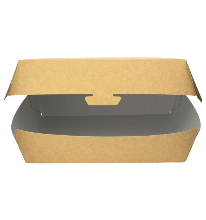 Sandwich Paper Container Kraft 20x10x8cm (25 Units)