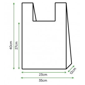 Plastic T-Shirt Bag White 35x40cm (5000 Units)