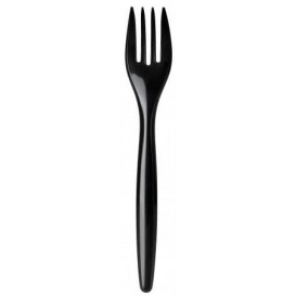 Plastic Fork PS "Luxury" Black 17,5 cm (2000 Units)